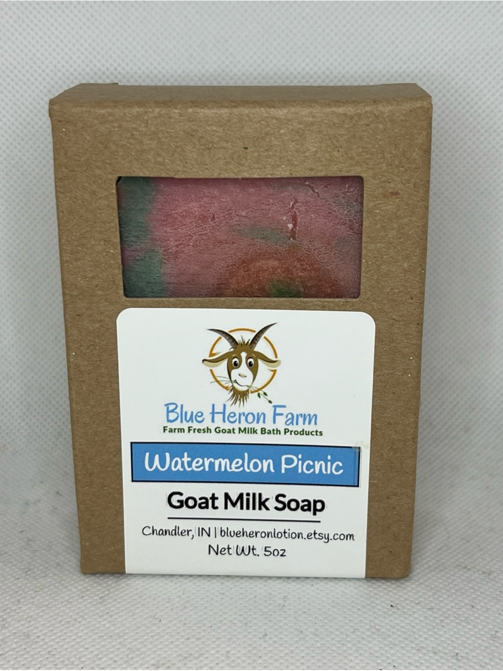 Blue Heron Farm Goat Milk Soap Watermelon Picnic 5oz